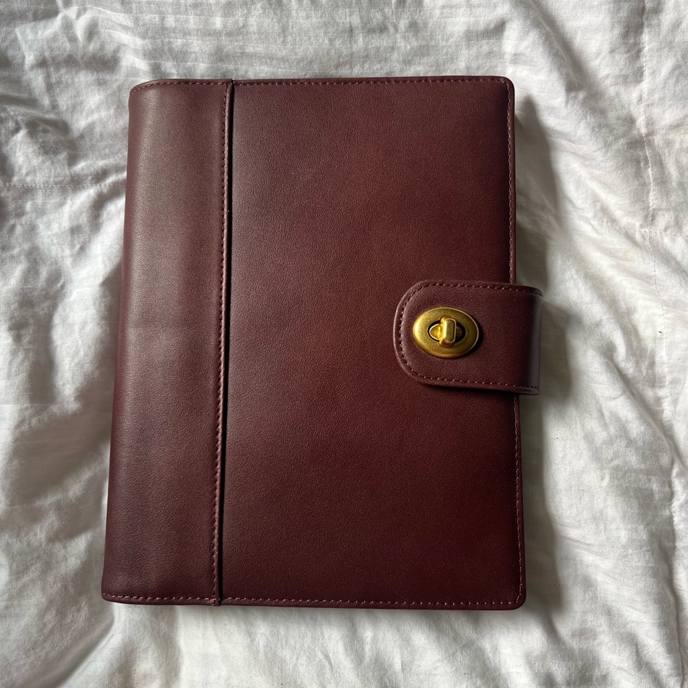 Levenger Burgundy Leather Planner